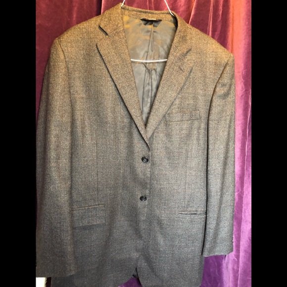 Oscar de la Renta Men’s Lambswool Blazer Grey Blue